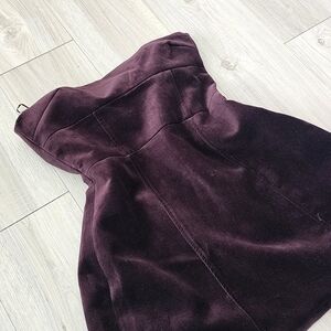 Zara Brown Velvet Minidress